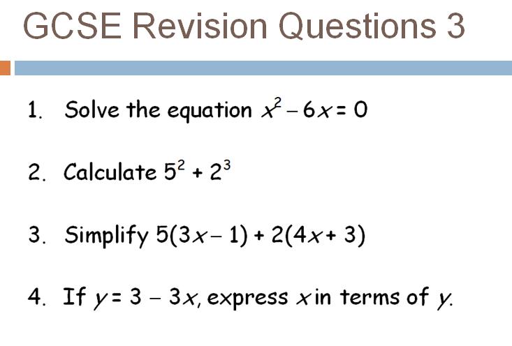 Gcse Higher Level Revision Starters | Maths Teaching
